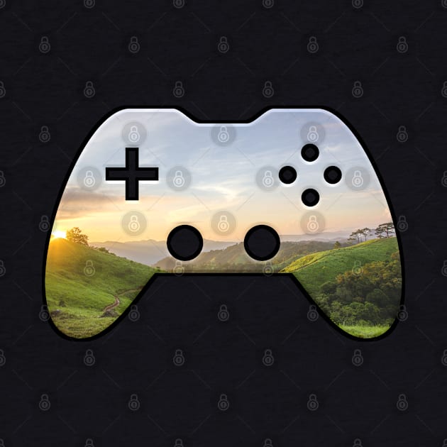 Open World RPG Journey - Gaming Gamer Abstract - Gamepad Controller - Video Game Lover - Graphic Background by MaystarUniverse